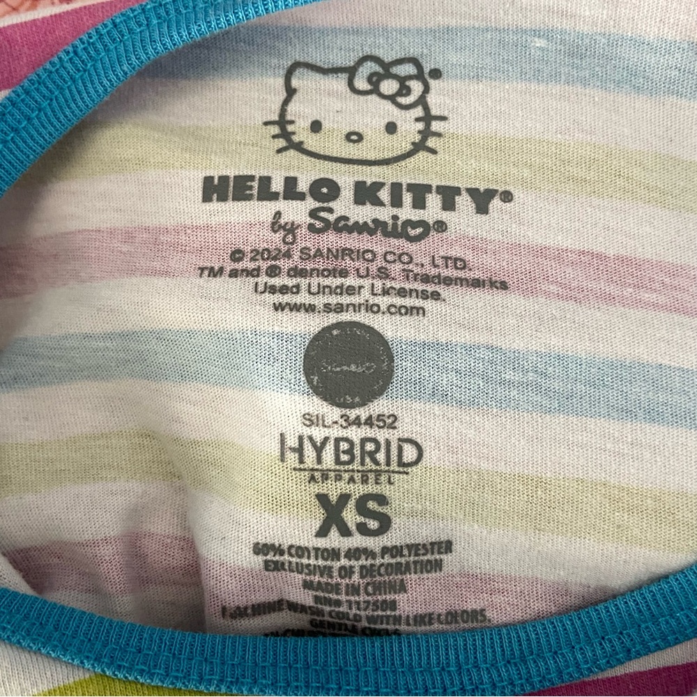 Hello Kitty Multicolor Striped Tee - image 4